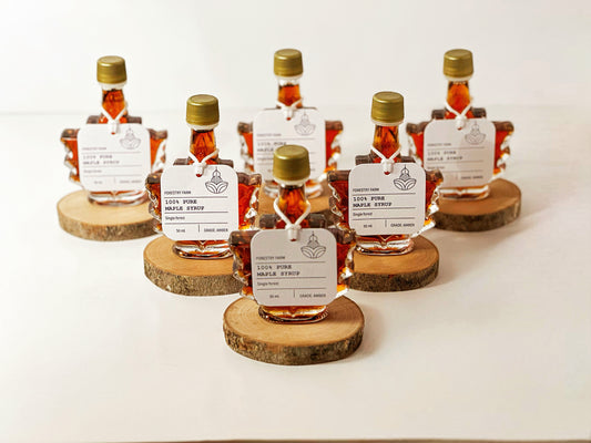 Commande en Gros - Sirop d'Érable Canadien Pur - Bouteille 50ml en Forme de Feuille d'Érable - Durable, Qualité Exceptionnelle - Cadeau Idéal